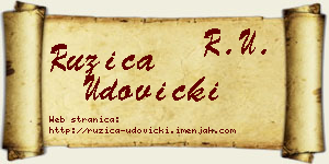 Ružica Udovički vizit kartica